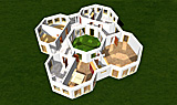 Bungalow Oktaeder mit Atrium 163 qm Wohnfläche plus 27 qm Atrum