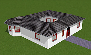 Bungalow 88 m² mit Lichterker und Atrium