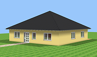 Bungalow mit Zeltdach 131 m² Wohnfläche