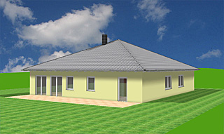 Bungalow 161 m² Wohnfläche mit Zeltdach