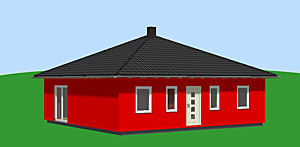 Bungalow mit Zeltdach 83 m² Wohnfläche