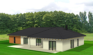 Winkelbungalow 151 m² Wohnfläche plus Doppelcarport und Abstellraum