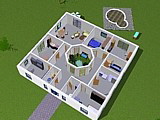 Bungalow 161 m² mit Atrium 13 m²