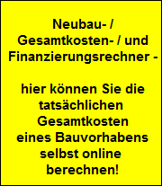 Neubau Einfamilienhaus Gesamtkostenrechner Bauvorhaben